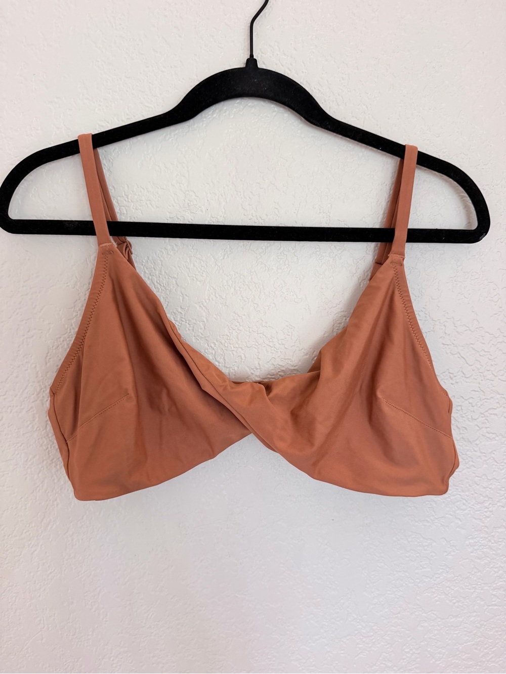 Aerie Real Good Twist front Bikini Top Burnt Orange Size XL